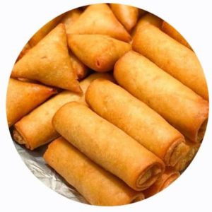 Golden Crunchy Spring roll & Samosa(6pcs